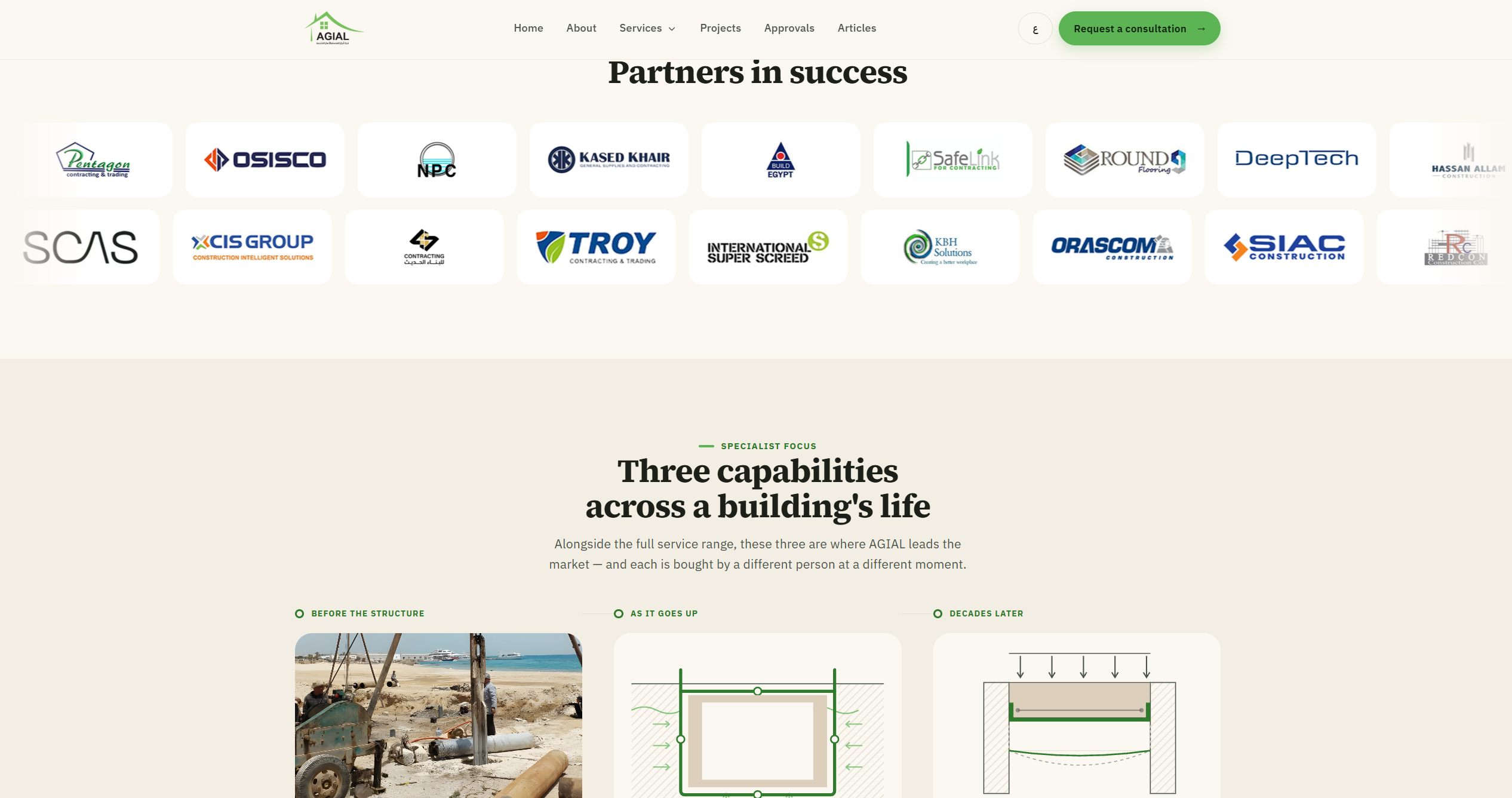 AGIAL - Partners and main contractors