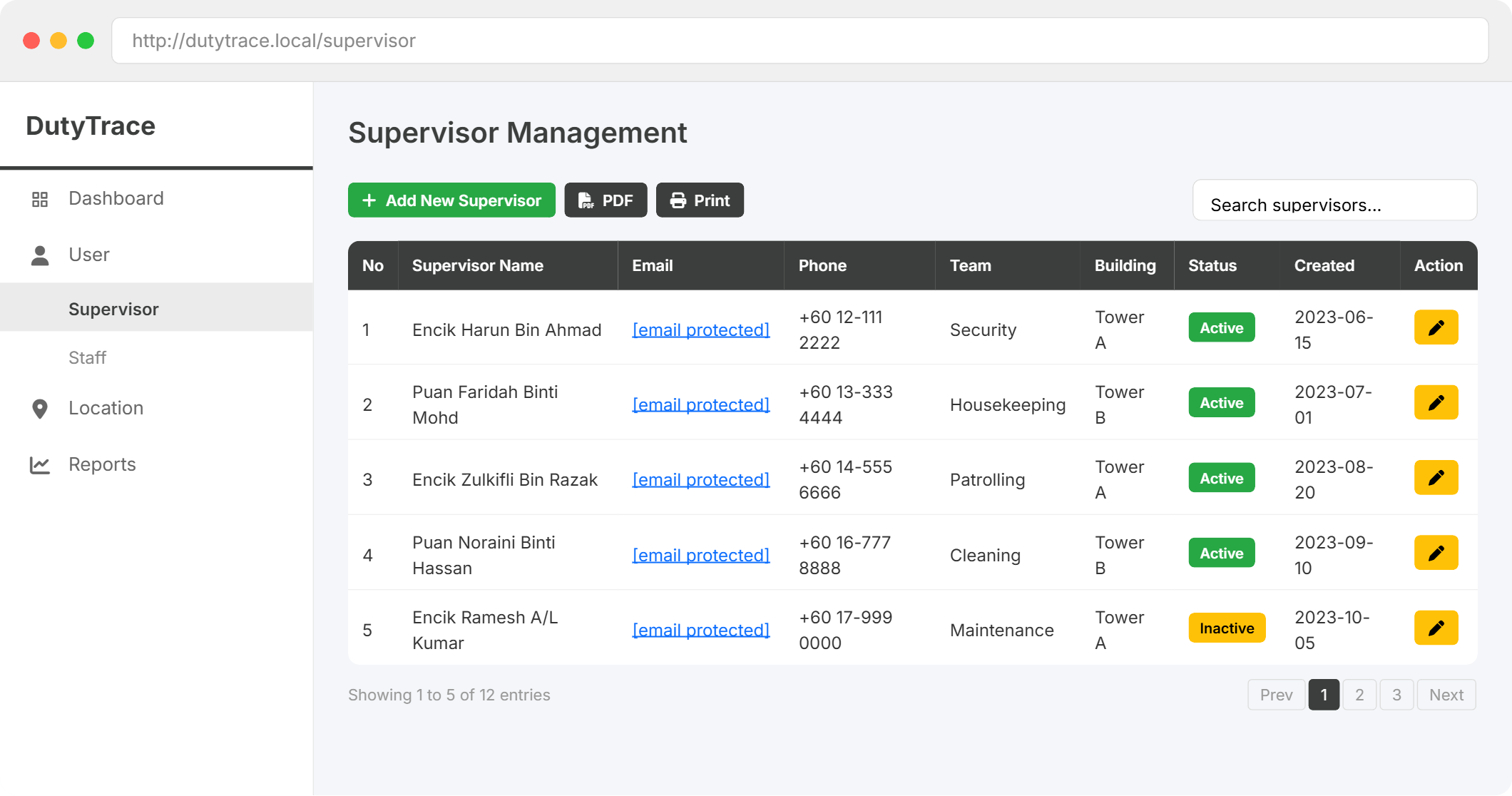 DutyTrace - Screen 5