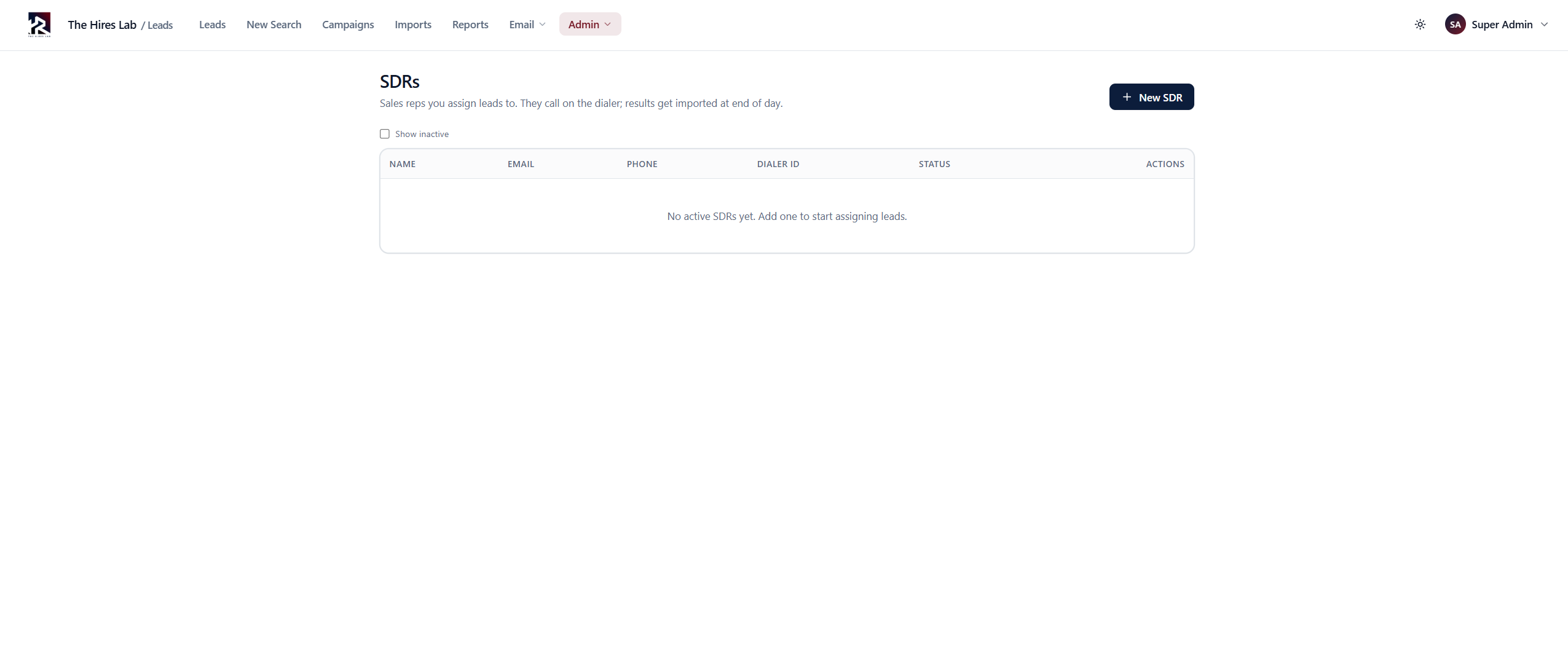 Lead Intelligence Platform - SDR management for lead assignment