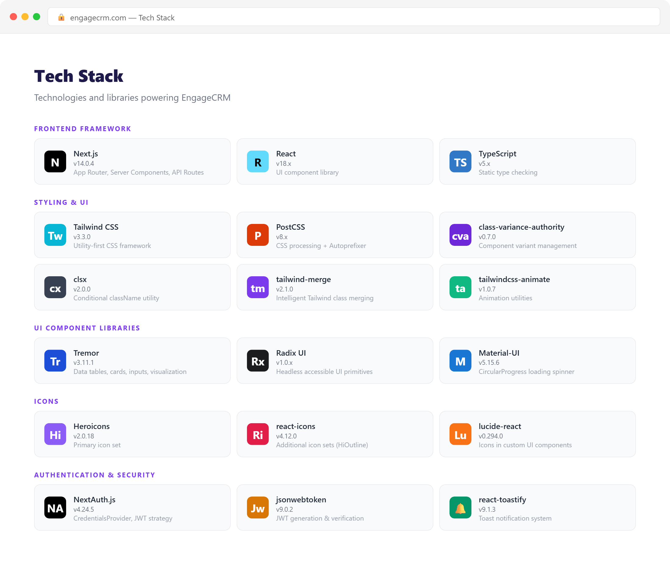 engageCRM - Screen 2